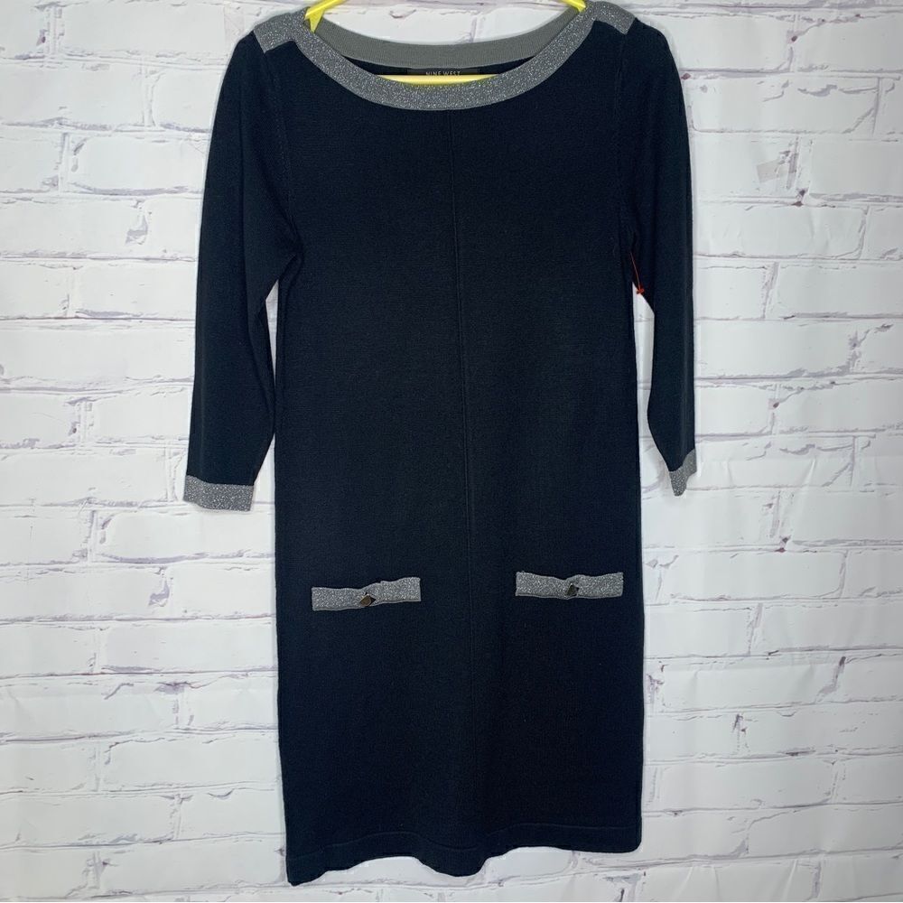 Nine West XS black sweater dress‎